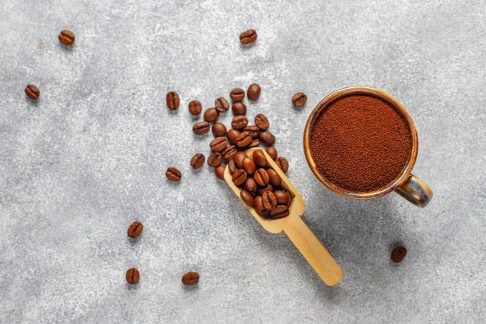 Fine instant coffee powder